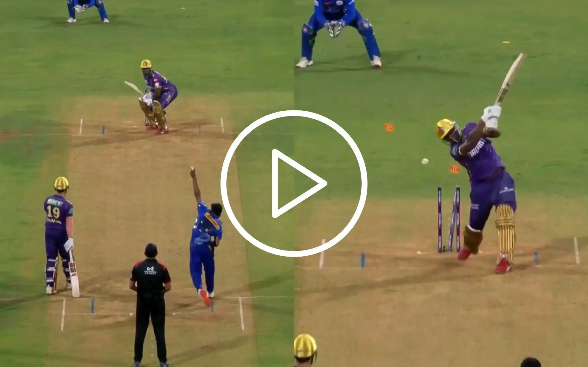 [Watch] Andre Russell Loses Middle Stump To Ashwani Kumar As MI Debutant Makes Waves
